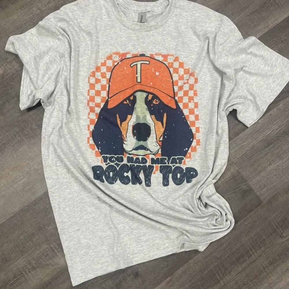Tn Tennessee Vols Smokey You Had Me At Rocky Top Shirt Retro Tee B3